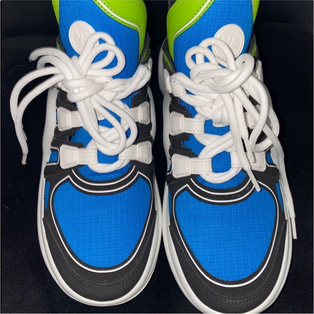 Louis Vuitton Blue and Green Sneakers